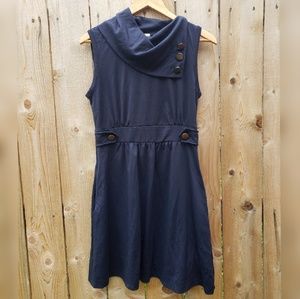 Navy, Vintage Style Dress with Pockets